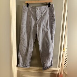 GAP Blue and White Girlfriend Khaki Relaxed Fit